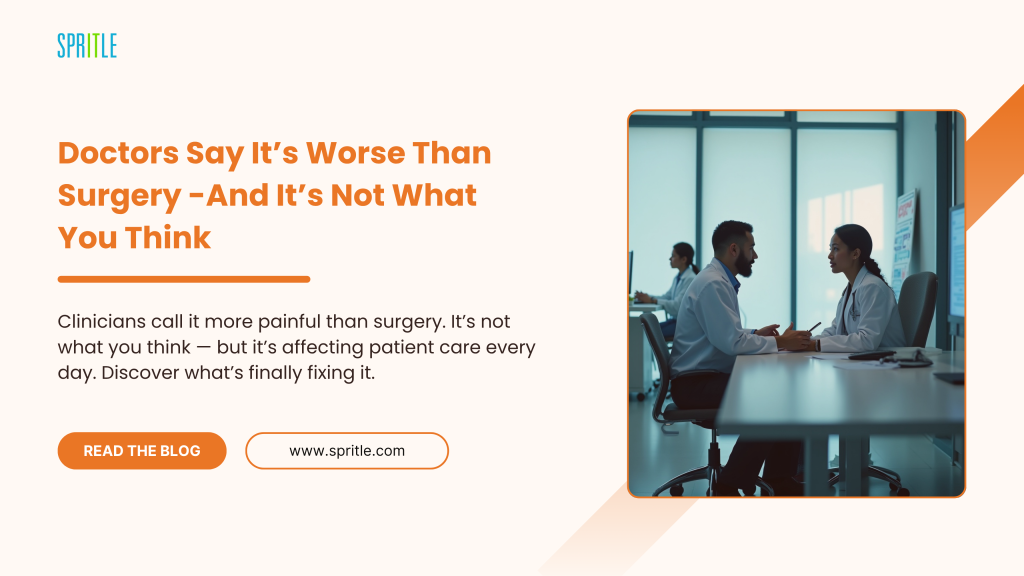 Doctor overwhelmed by medical paperwork and administrative burden